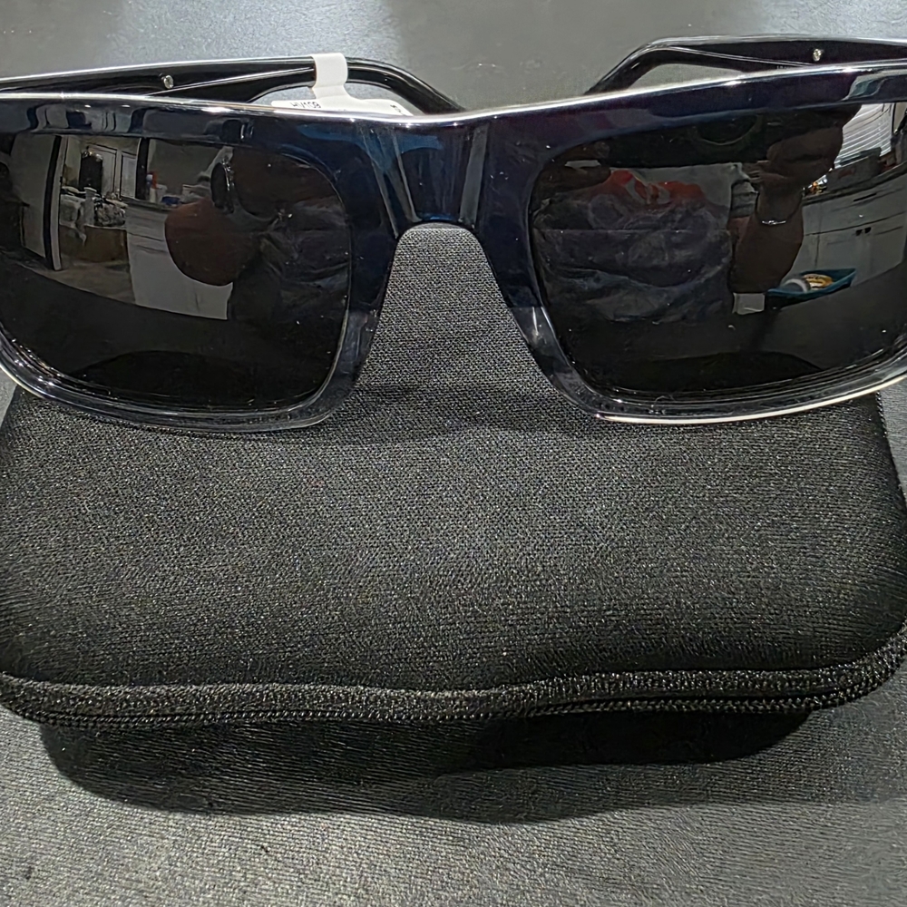 Classic Rectangular Black Sunglasses NWT - image 1